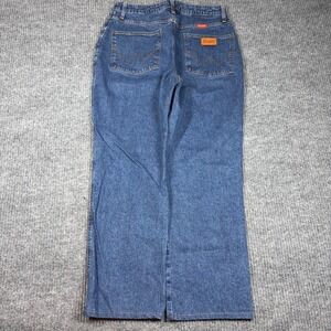 Wrangler Jeans Women's 7x30 18MWZSW Western Blue Mid Rise Straight Leg